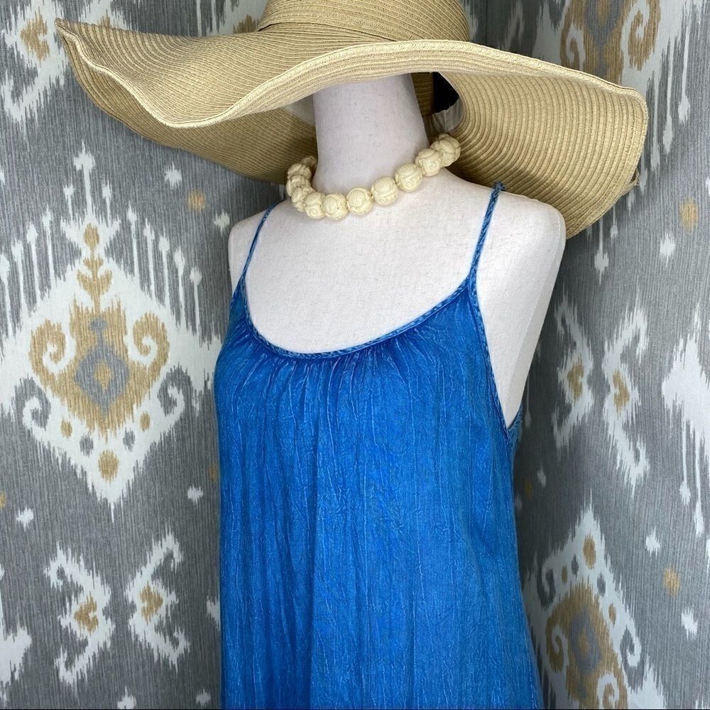 BOHO ME Blue Tie Dye Maxi Dress - Medium